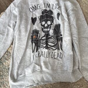 Gray Graphic Women's Sweater